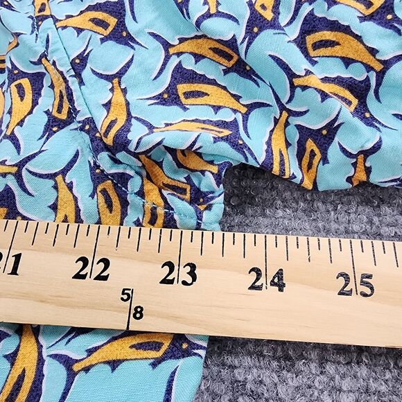 Tommy Bahama Shirt Mens Large Blue Marlin Fish AOP Button Up Hawaiian Tropical - Picture 6 of 15